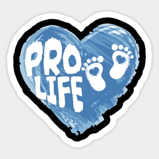 Pro Life - Blue Heart Sticker